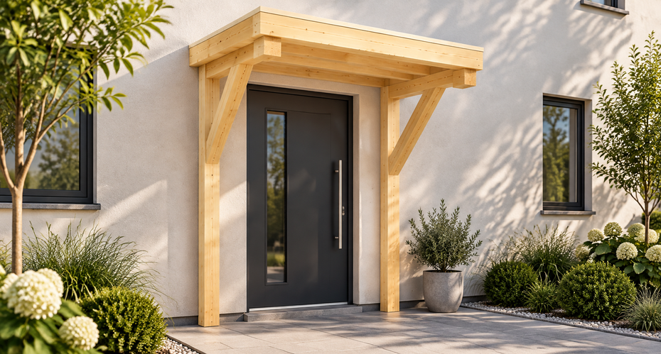 Marquesina de entrada 1.5 × 1.2 m en Natural — sin teñir