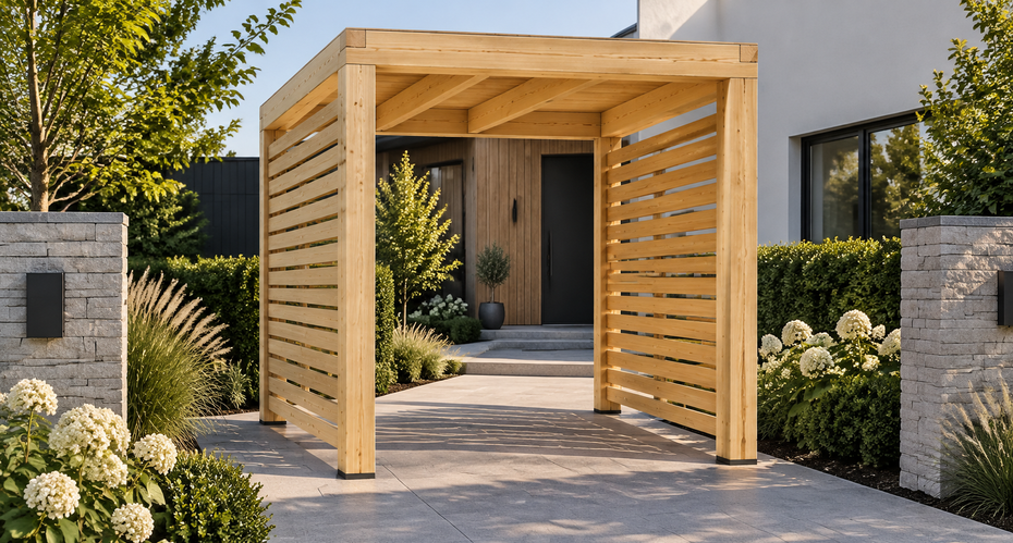 Pórtico de entrada 2 m en Natural — sin teñir