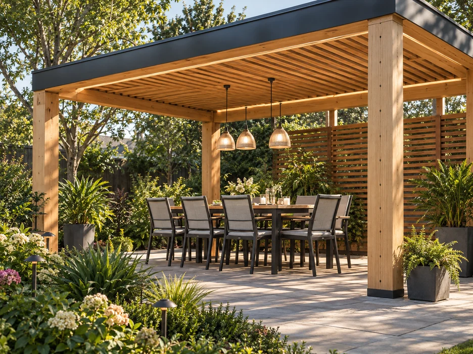 Proyecto exterior de madera terminado 2